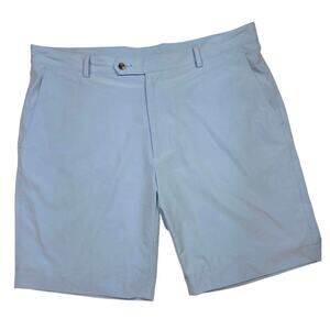 Fairway Green F&G Tech Mens 38 Baby Blue Active Golf Shorts Chino Stretch Fabric